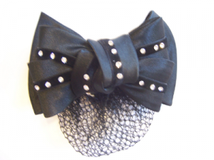 Hairnet with bow black
