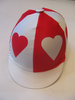 RS Lycra Hat Cover - quartered with Hearts